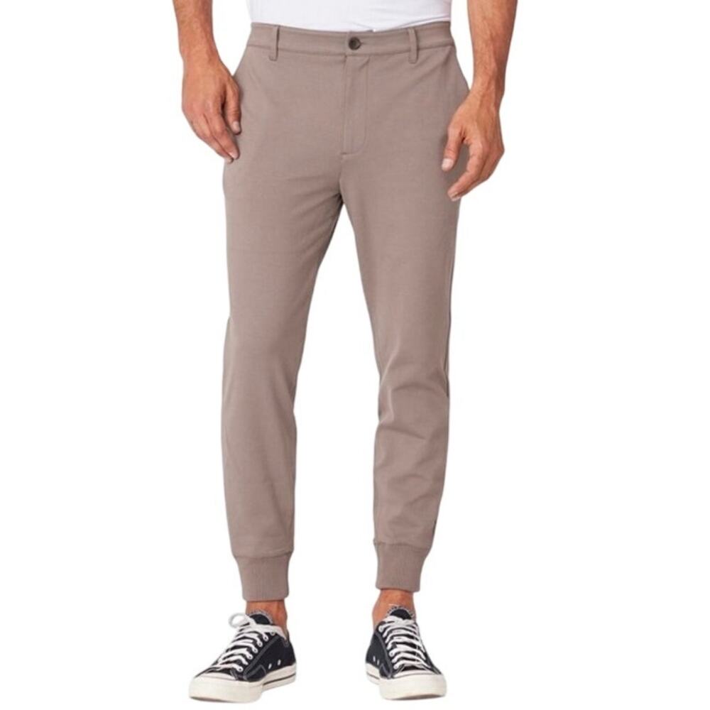 PAIGE Men's Elmwood Transcend Knit Joggern, Dark Taupe, Size 36, NWT